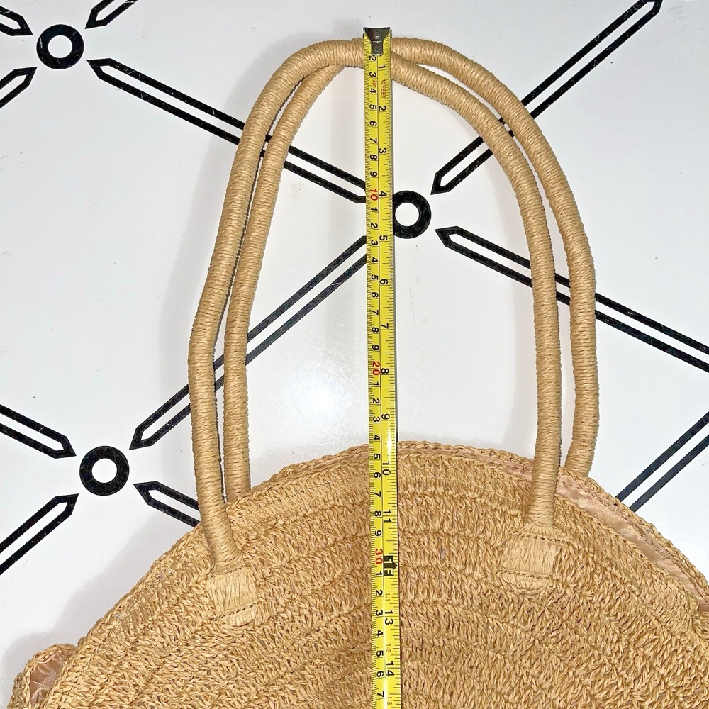 Boho Bag Hand Woven Straw Large Beach Bag Summer Tote Shoulder Purse - Picture 6 of 7